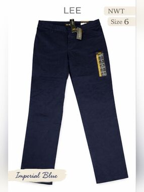 Lee Women's Straight Leg Pants in Imperial Blue, Size 6